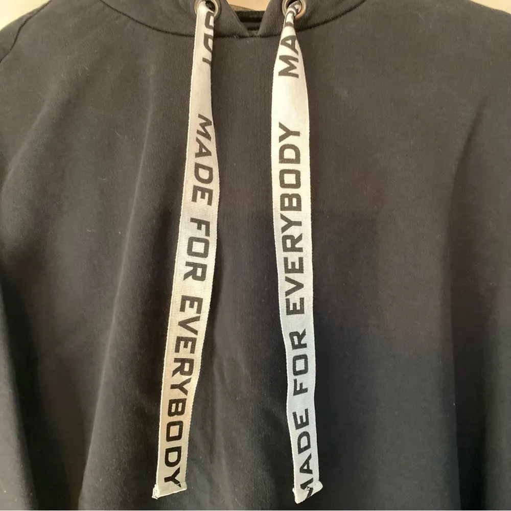 ZARA basic Collection hoodie size S BLACK Made For Everyone 3/4 Sleeve - Image 2