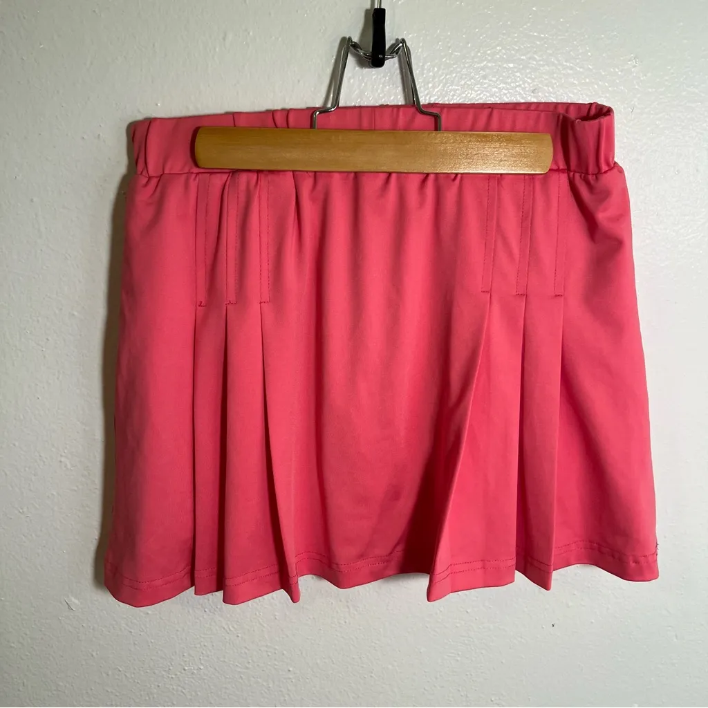 Pleated Athletic Skort Bright Pink XL - Image 6