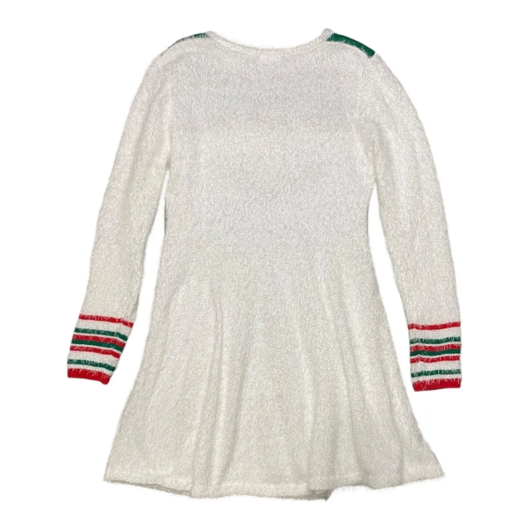 Born Famous Women’s XL Snowman Holiday Sweater Dress Ugly Christmas Festive White - Image 3