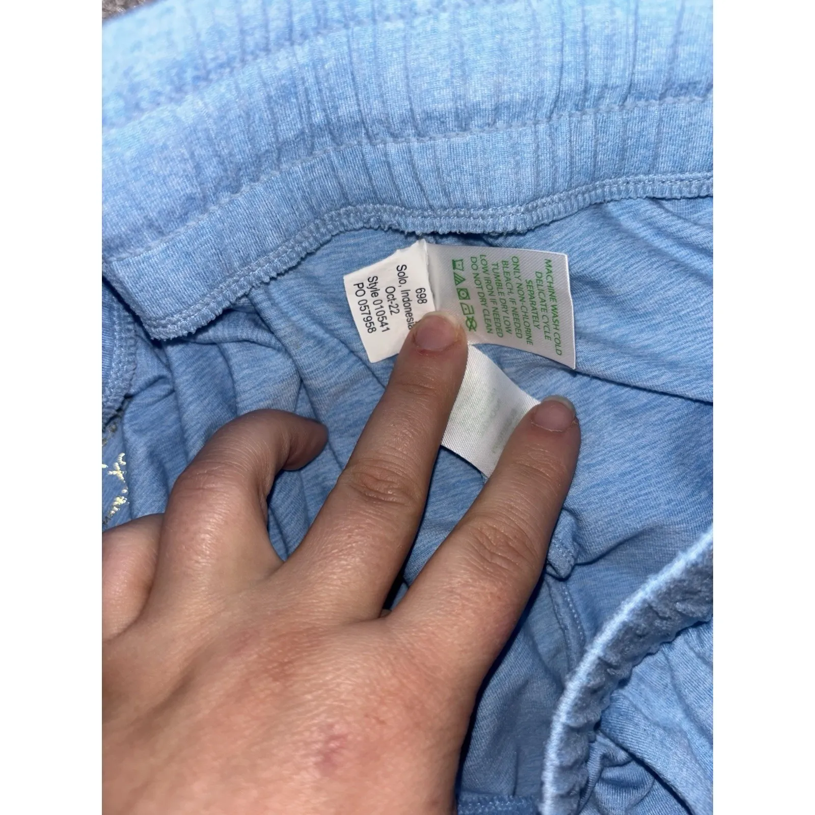 LILLY‎ PULITZER UPF 50 Lillabeth Pant Crop Heathered Frenchie blue size Xs - Image 5