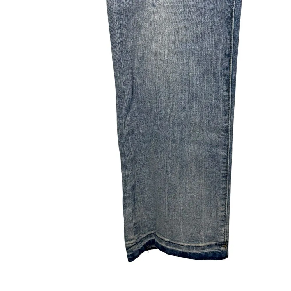 Dollhouse Women's Jeans High Rise Flare Distressed Light Wash Denim Sz.‎ 30 NWT - Image 3