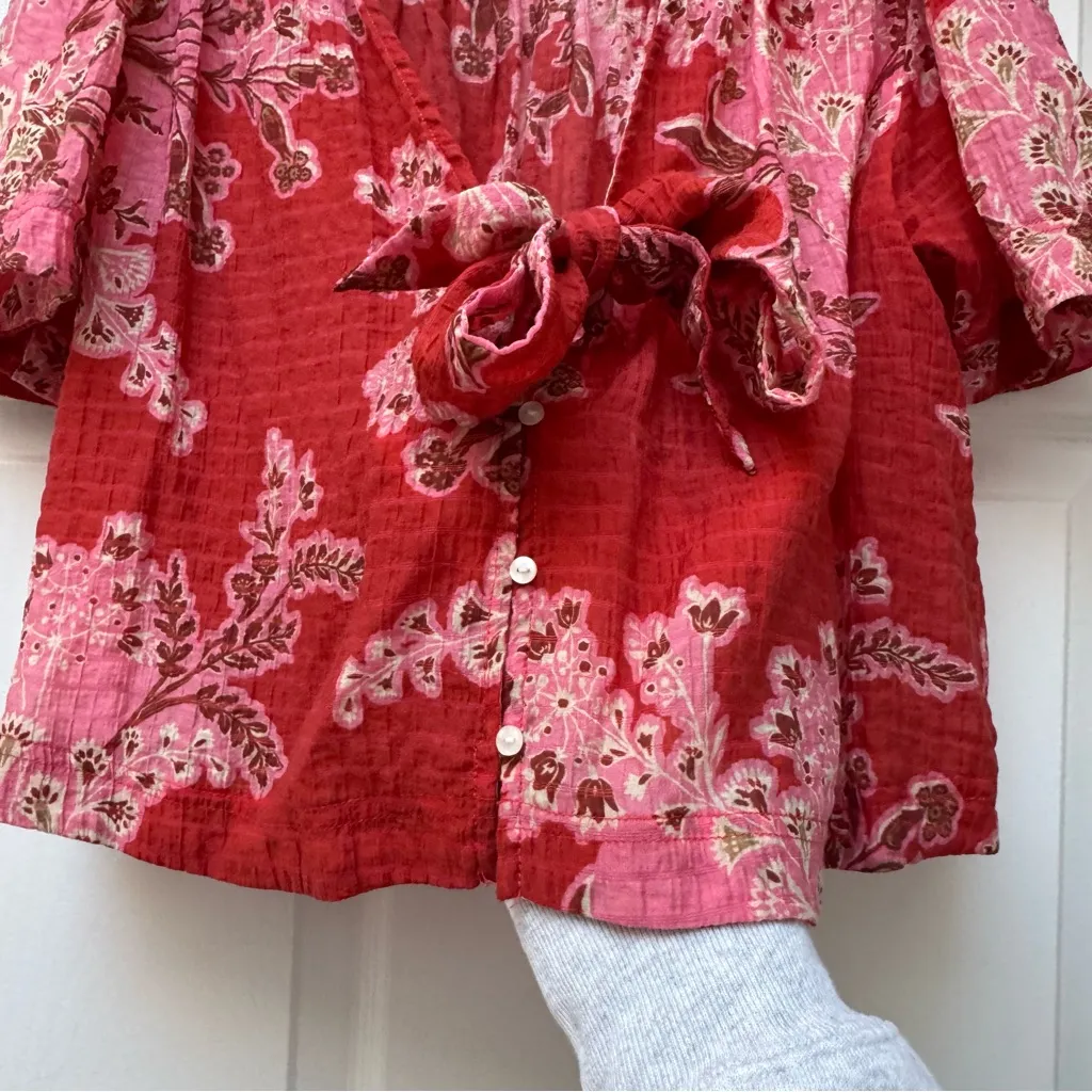 Free People Jilly Tie Front Top, size XS - Image 4