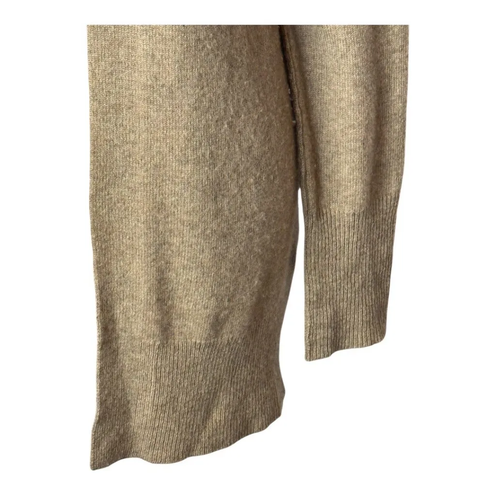 Joie Sweater Women XS Tan Cashmere Wool Knit Hooded‎ Longline Open Cardigan - Image 6