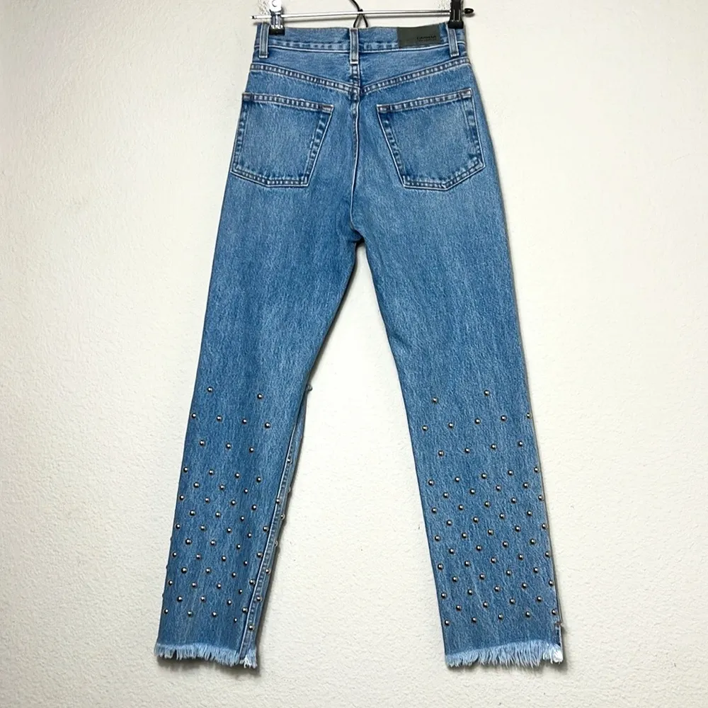 Carmar Studded Distressed Jeans Silver Size 24 - Image 3