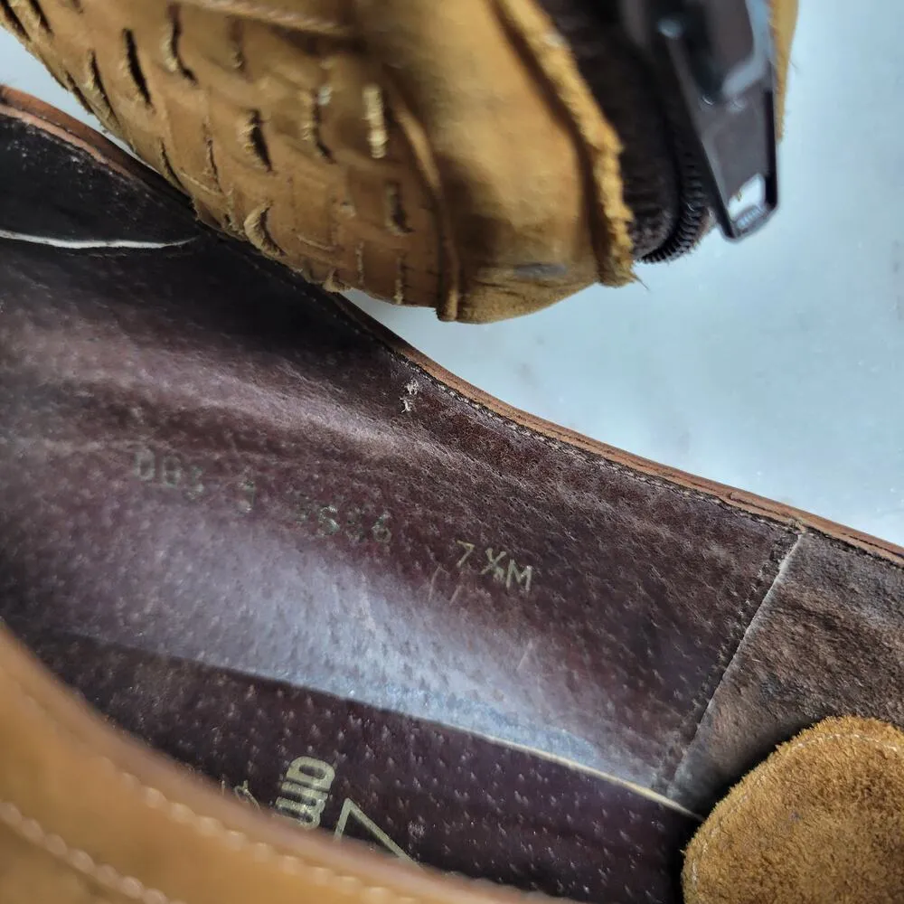 Amoura Papa Jimenez Mule Bootie Shoes Women 7.5 Brown Woven Slip On Pointed Toe - Image 12