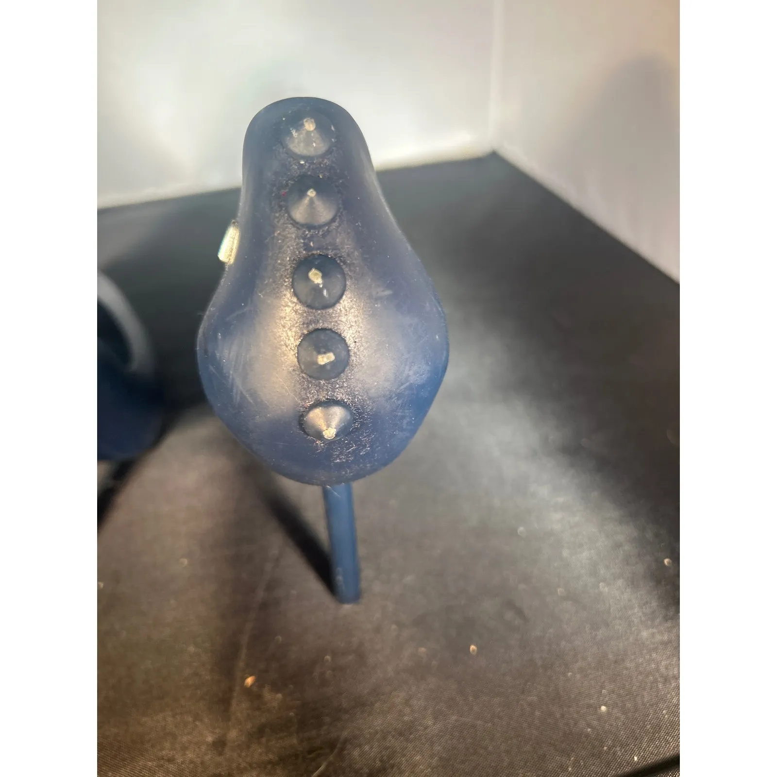 Melissa Navy Blue Peep Toe‎ Heels with Studded Back Detail Elegant - Image 3