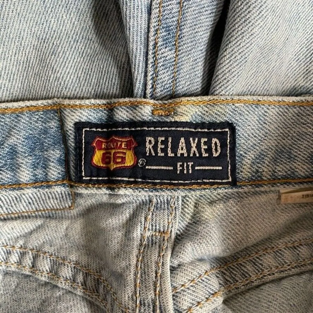 Y2K 90s Vintage Route 66 Mom‎ Jeans Womens 3/4 Blue Light Wash High Waist - Image 5