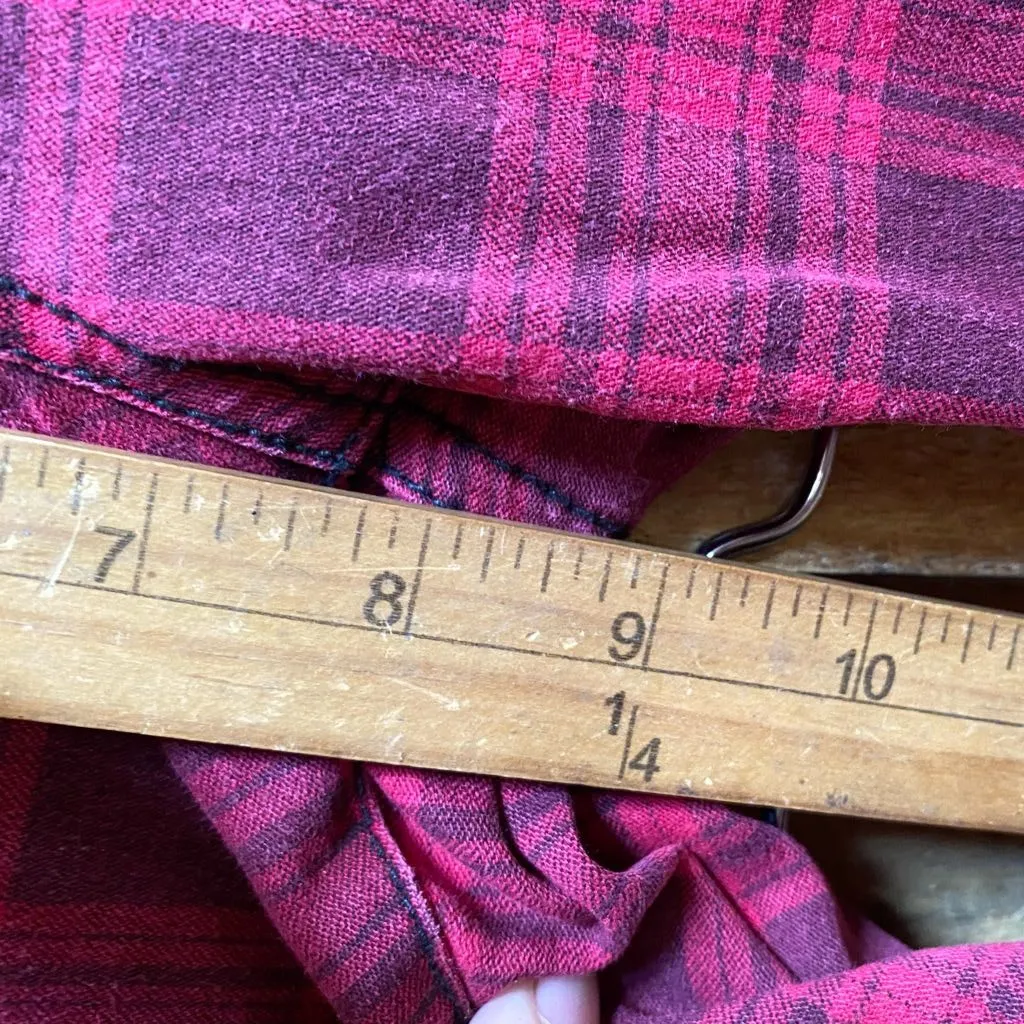 Truce Jeans Red & Black Plaid Skinny Pants Juniors Size 9 Tartan‎ Grunge Y2K - Image 5