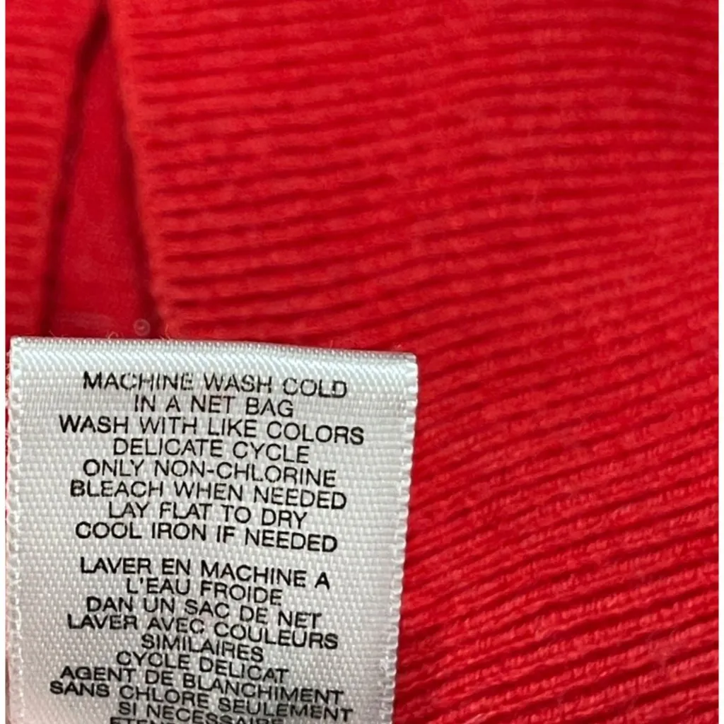 Michael Michael Kors Sweater Cowl Neck Red Size M Medium Knit Pockets - Image 7