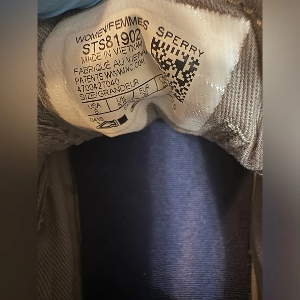 Sperry Womens size 8 Crest Vibe Sneakers Shoes In Grey STS81902-like new! - Image 4