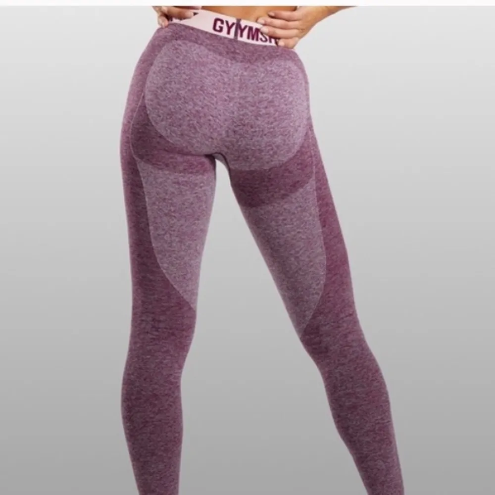 Gym Shark purple leggings Gymshark Spellout Waistband Leggings flex leggings​ - Image 10