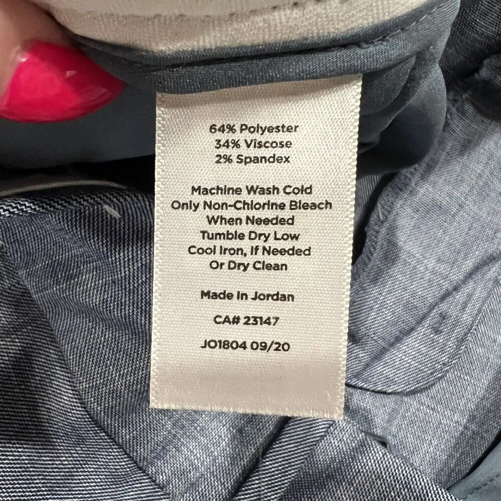 Talbots Sz 12 Hampshire Ankle Pants in Sharkskin Women’s Straight Leg High Rise - Image 11