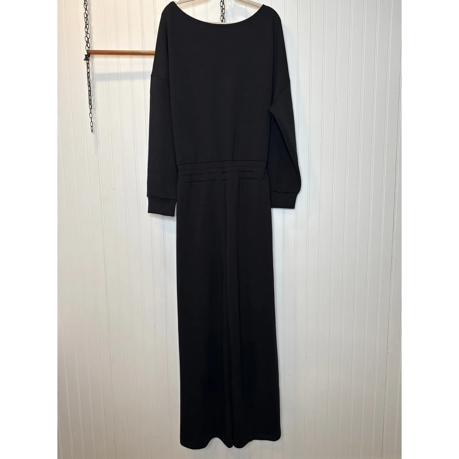 NWT Spanx AirEssentials Aire Off-Shoulder Jumpsuit Black Wide Leg Womens Size 3X - Image 6