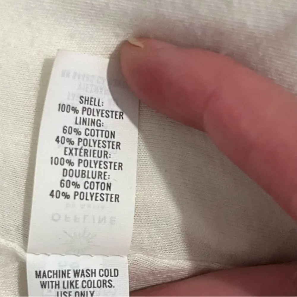 Offline By Aerie Ivory Draped Open Front Sherpa Faux Fur Vest Pockets Size XS - Image 9