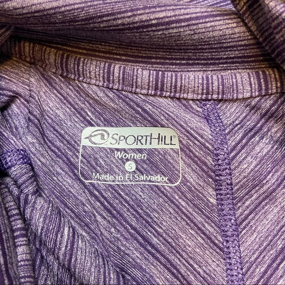 Sport Hill Purple Striped Quarter Zip Pullover Jacket. Size Small. - Image 7