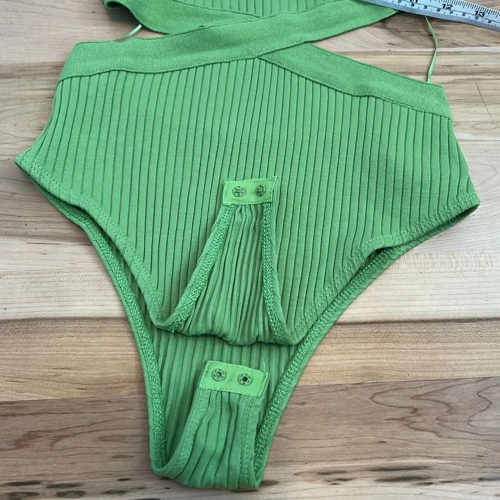 Lime Green Ribbed Bodysuit- NWT - Image 9