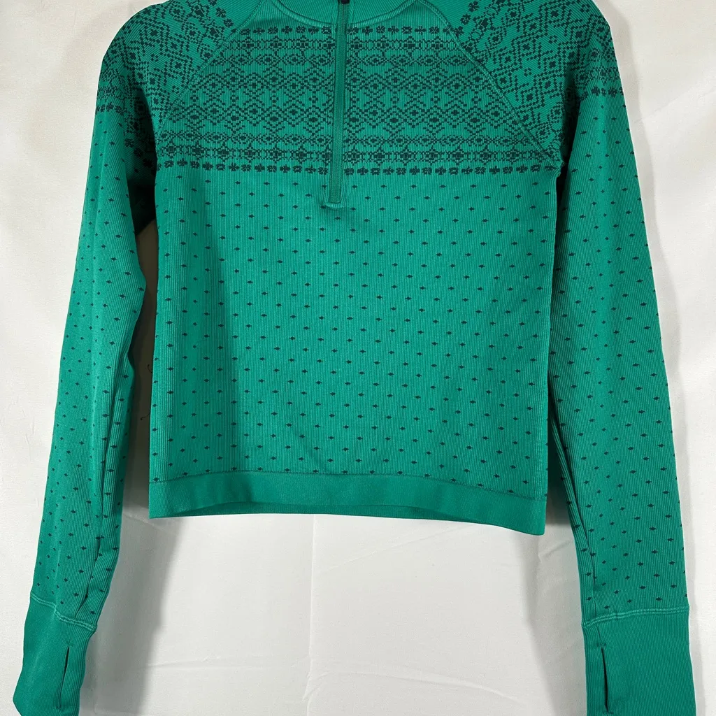 DSG Top Womens Large Green Momentum Seamless Cropped Moisture Wicking Activewear - Image 6