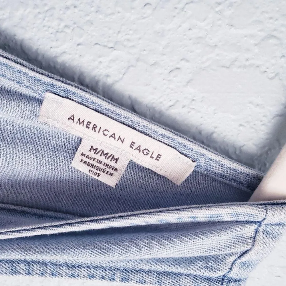 American Eagle Denim Ruffle Romper - Image 7