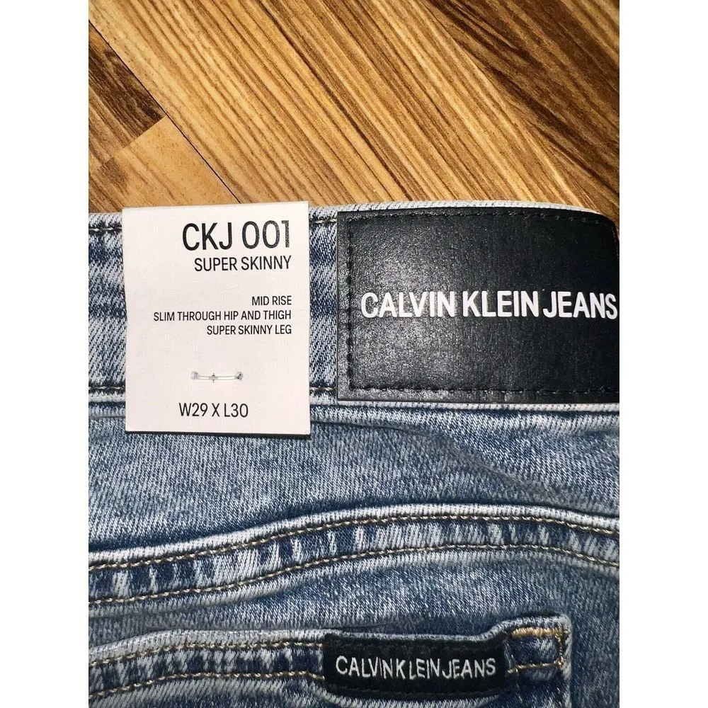 CALVIN KLEIN‎ CKJ 001 Super Skinny Jeans Women's BNWT W29/L30 Stretch Grey NEW - Image 6