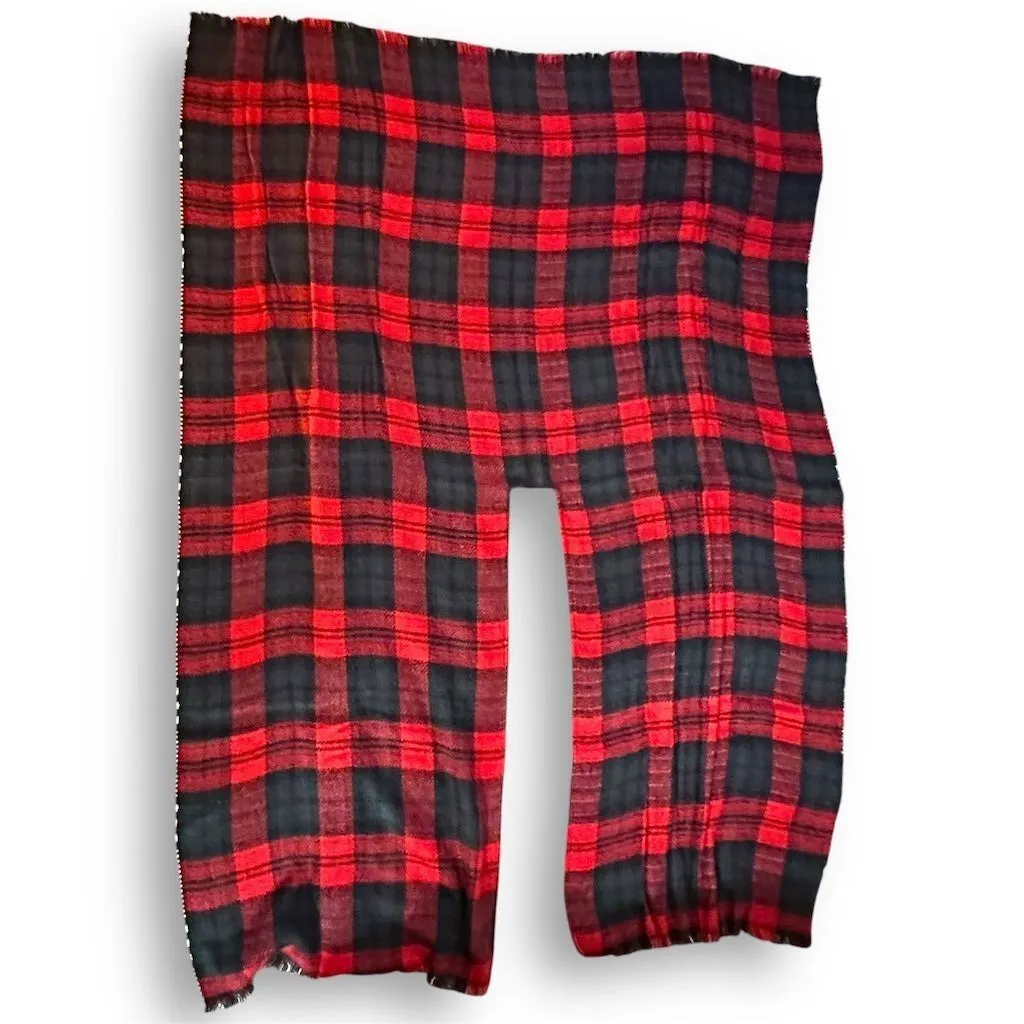 Women's Reversible Tartan Plaid Poncho Multicolor Holiday Festive Cozy - Image 5