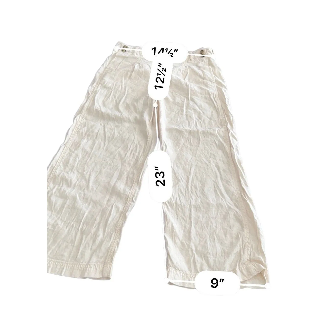 American Eagle Wide Leg Linen Pants - Image 5