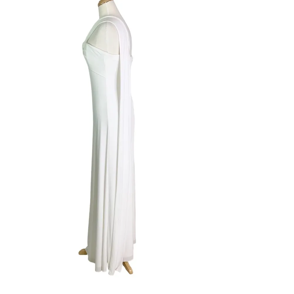 Halston Heritage Halston Blain Jersey Twist Gown White Size 8 NWT - Image 9