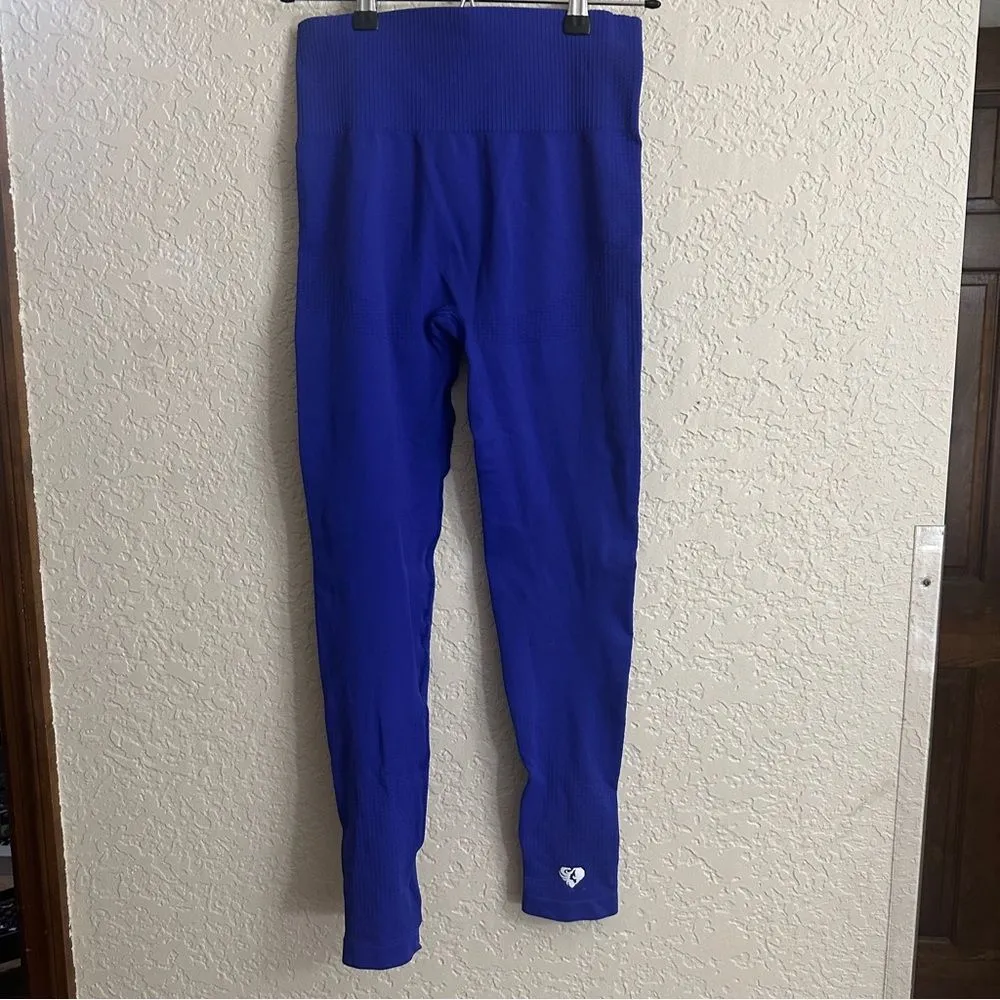 Women's Best Blue‎ Power Seamless Leggings Size Medium Work Out Blue - Image 6