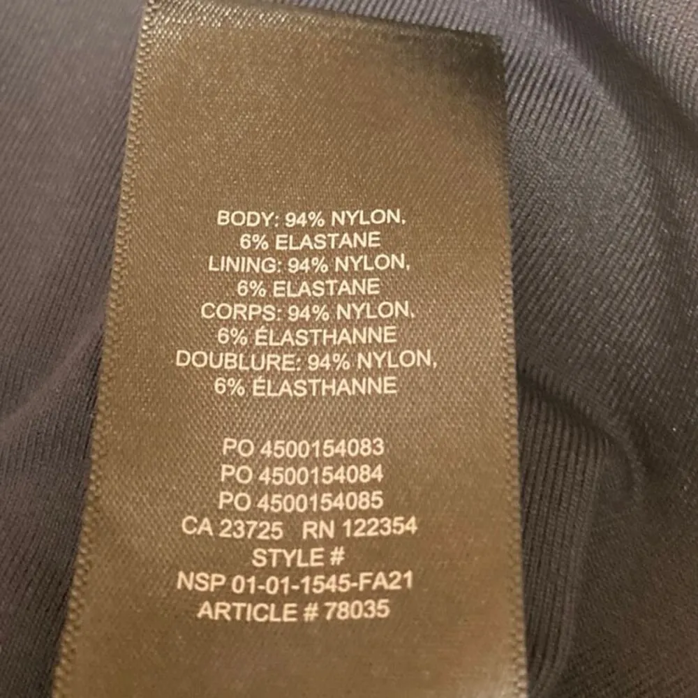 Aritzia Babaton Black Sleeveless High Neck Cami Camisole Tank Bodysuit Top Sz L - Image 4