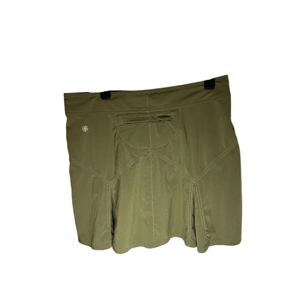 Athleta Women's All Terrain Skirt Size 10 Green Casual Pockets - Image 2