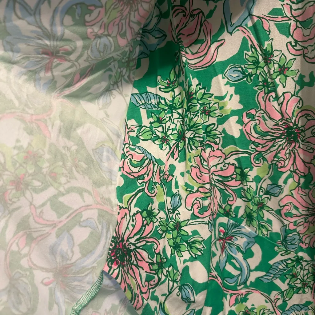 Lilly Pulitzer Moana Green floral high low Maxi Dress - Image 9