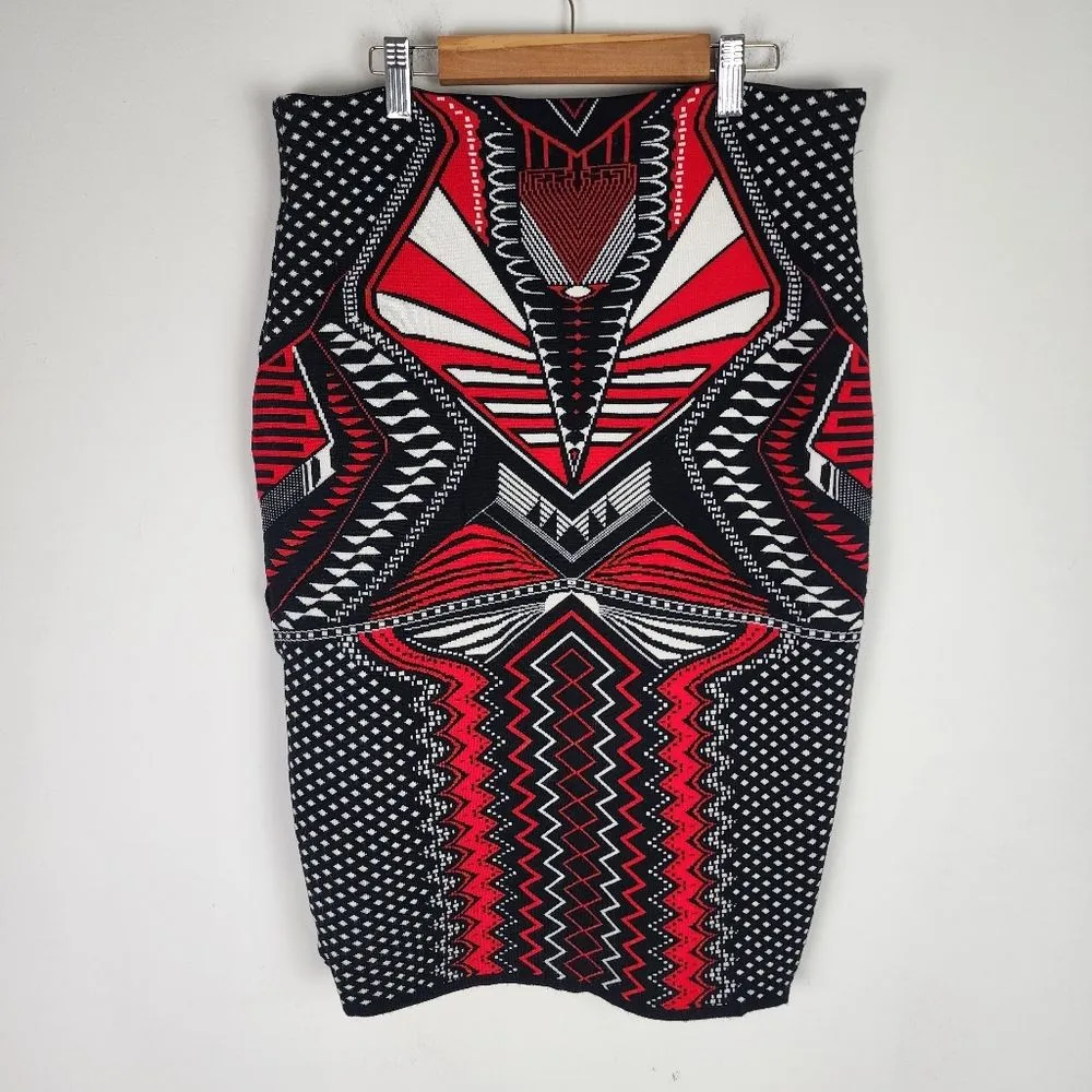 Ashley Stewart Scuba Skirt Pencil Bodycon Stretchy Geometric Knit Size 14/16 - Image 13