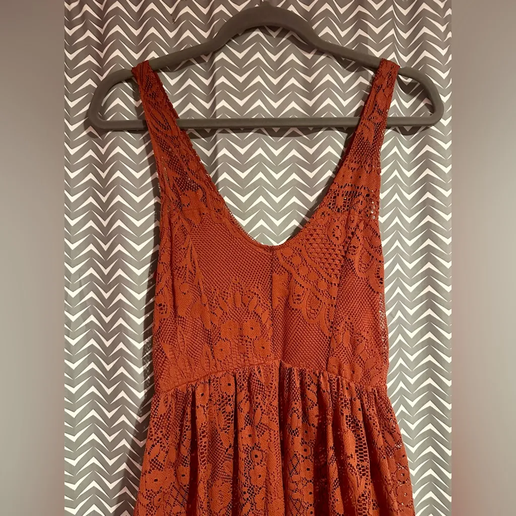 Free People | Kristal Salinas Foil Lace Romantic Date Party Dress, Size 2 - Image 4