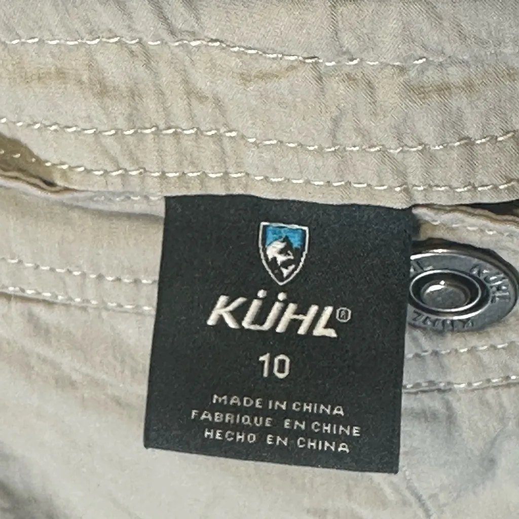 Kuhl Women's Horizon Beige/Khaki Kurve Roll Down Shorts Size 10 - Image 3