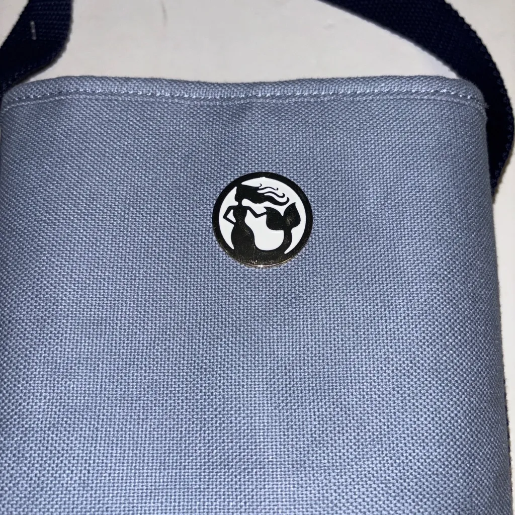 SPARTINA 449 BLUE CREME DESIGN CANVAS BOTTLE CARRIER WITH NYLON LINING INTERIOR - Image 3