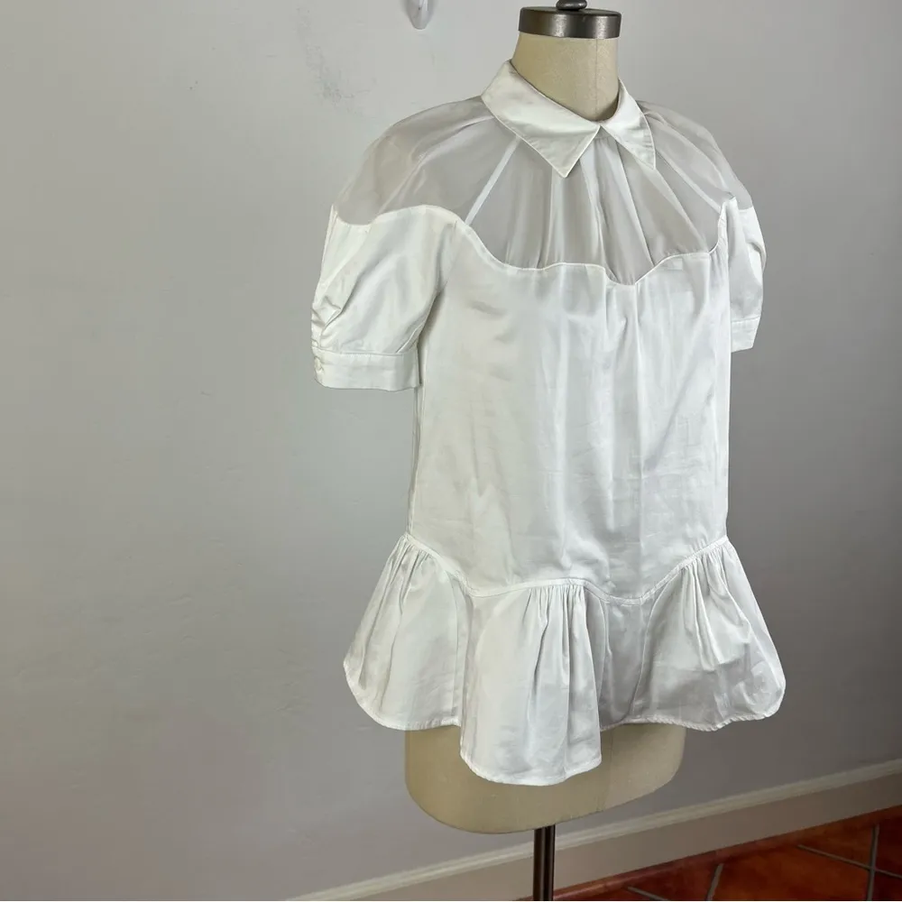 Opening Ceremony White Poplin Collared Blouse - Image 2