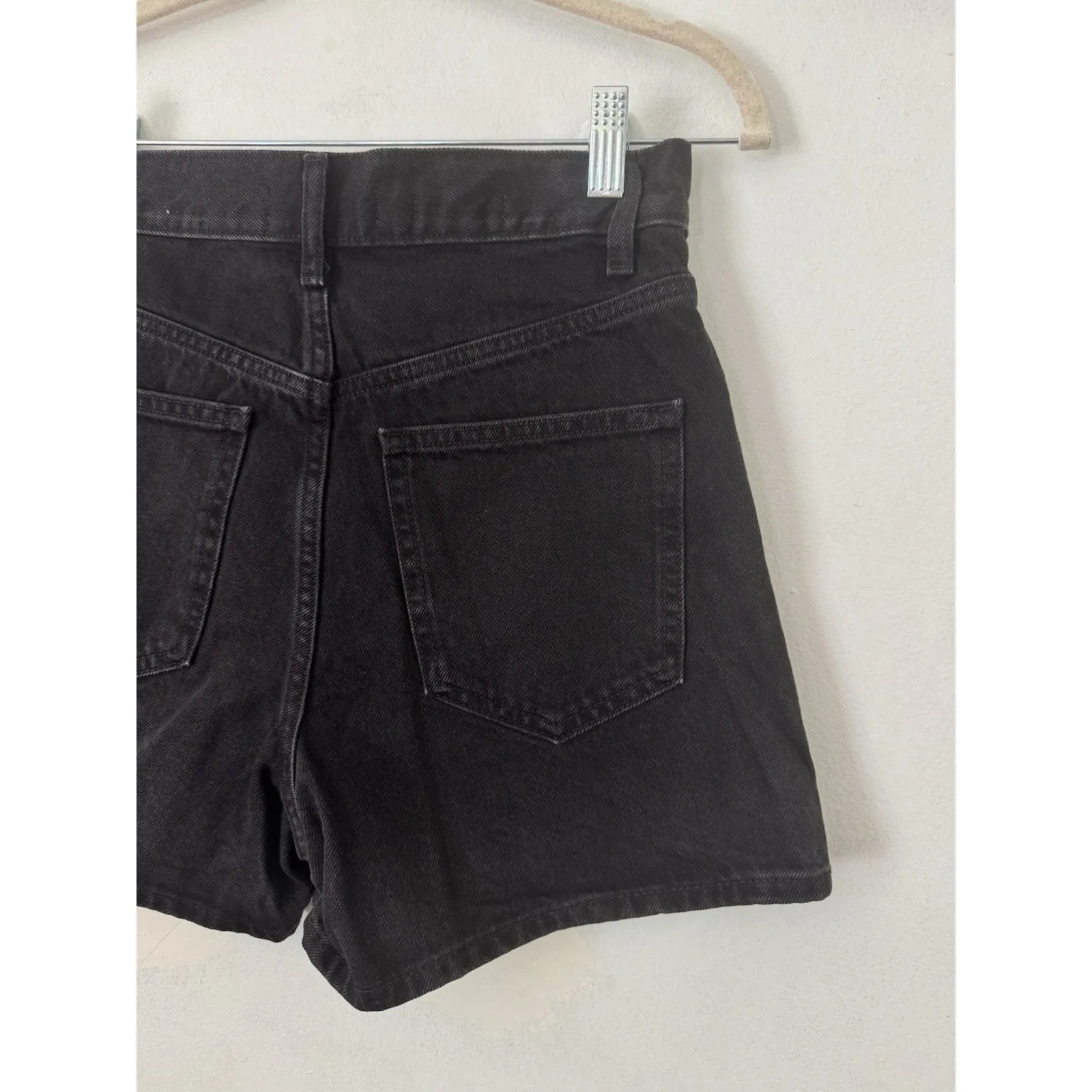 NWOT Mango MNG Zoe Black Denim Shorts High Waisted Women’s Size 2 - Image 7