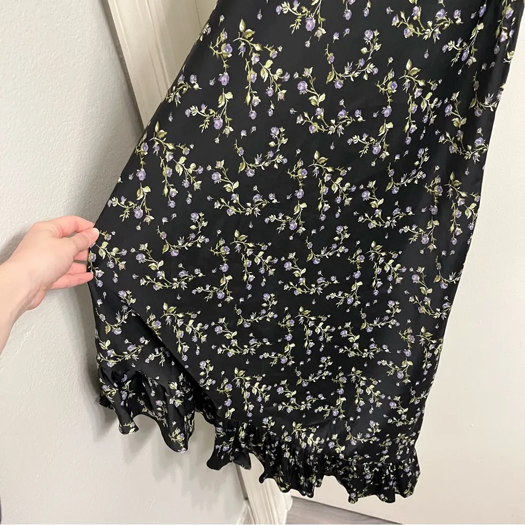 Kimchi Blue Cora Asymmetrical Floral Midi Dress Medium - Image 10