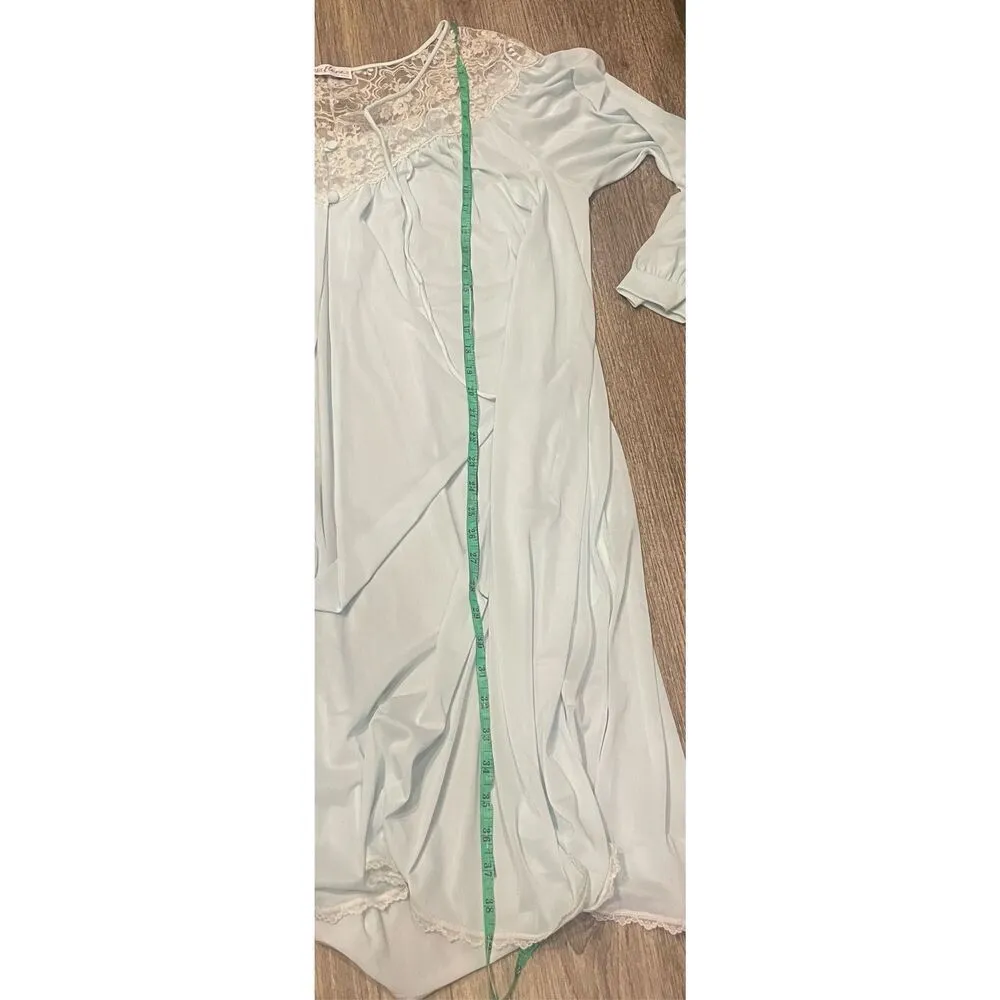 Miss Elaine XL Vintage Union Made Light Blue Robe with Pockets - Image 8