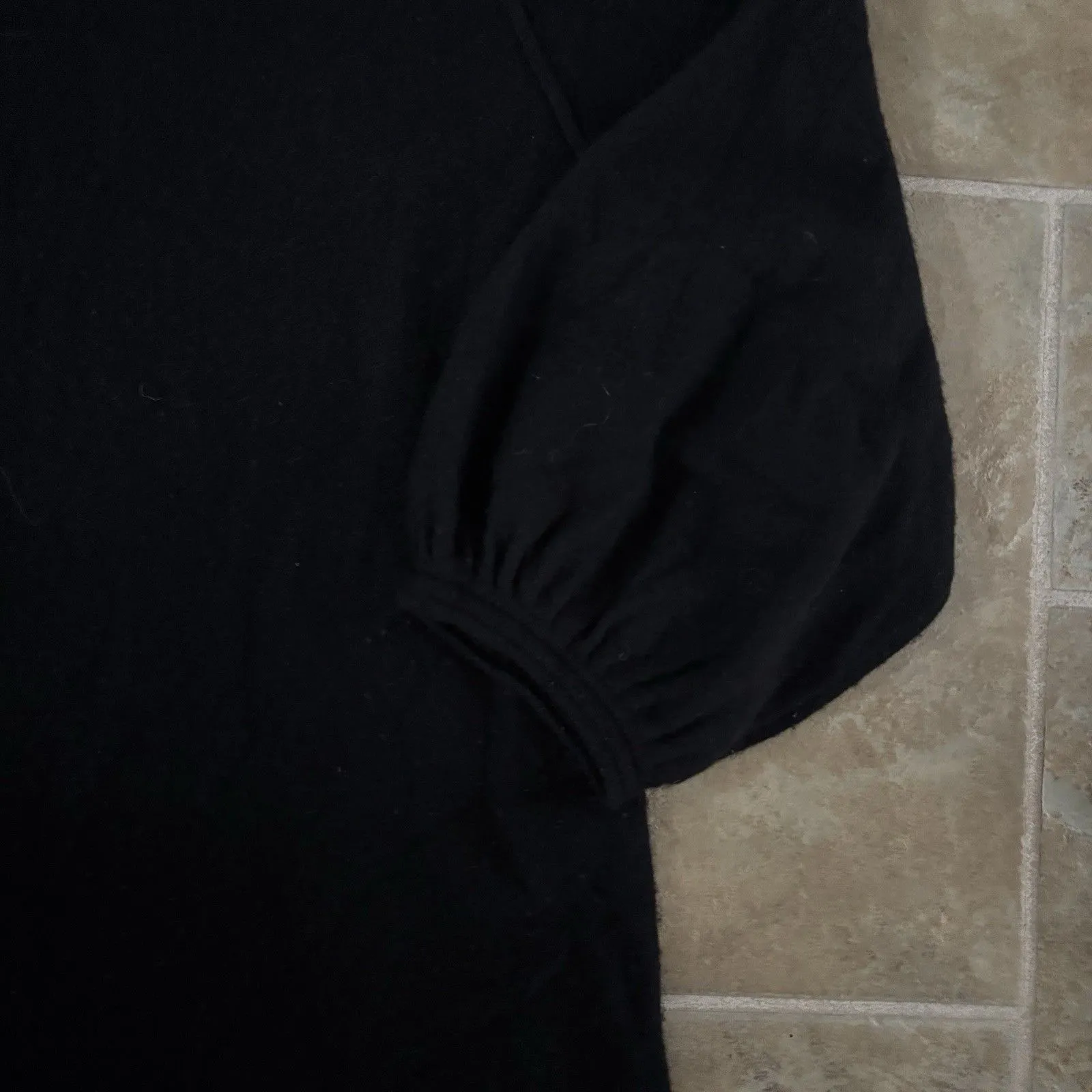 Magaschoni Cashmere Sweater Dress Womens Size Small Black Mini Half Sleeve - Image 8