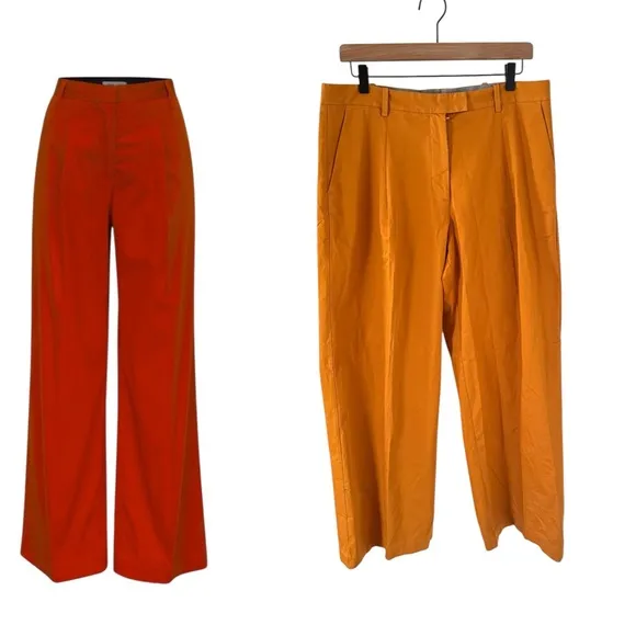 Baum und Pferdgarten NEW Nandini Wide Leg Pants in Sudan Brown Orange Size 12 - Image 2
