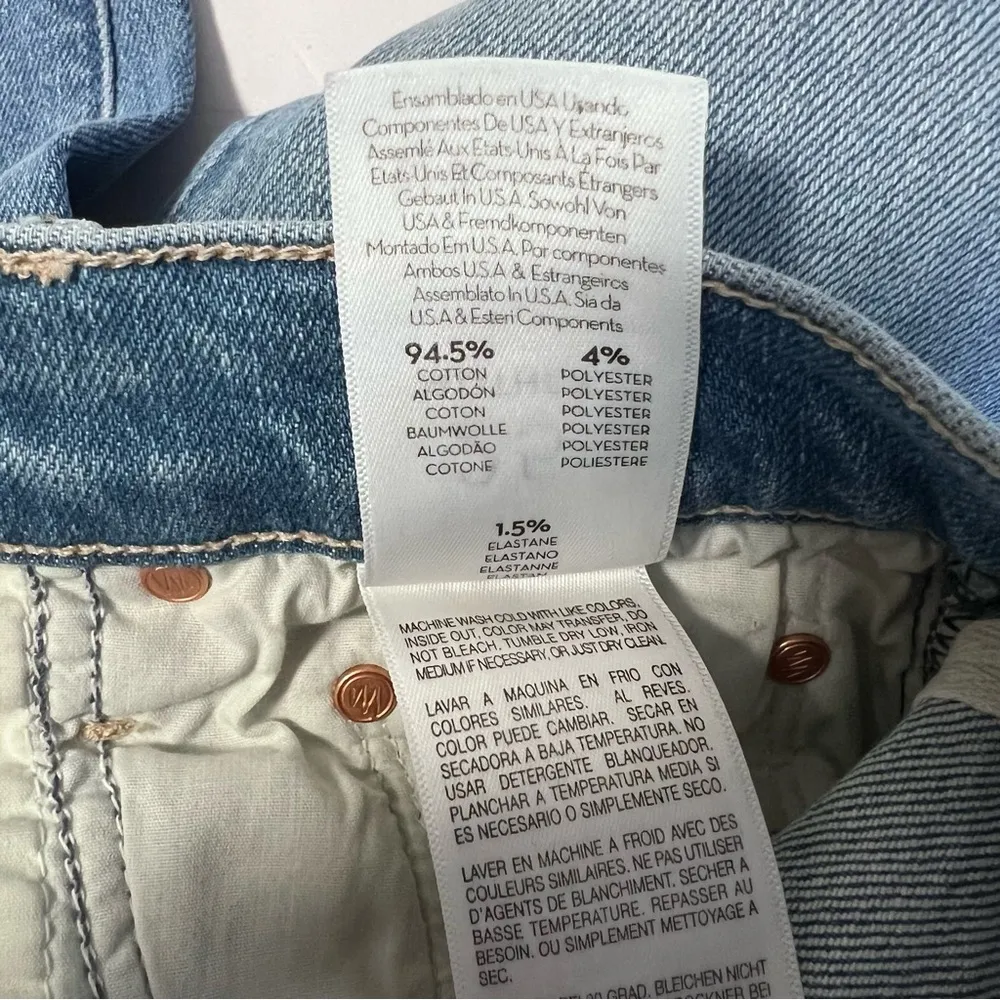 Mother The Insider Crop Step Fray Jeans Thrilling Shots Sz 25 Blue - Image 9