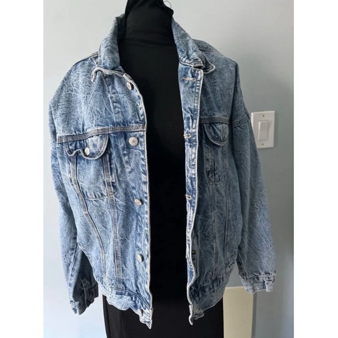 Vintage Union Bay y2k 90s Retro Style Women’s Size Small Acid Wash Denim Jacket - Image 2