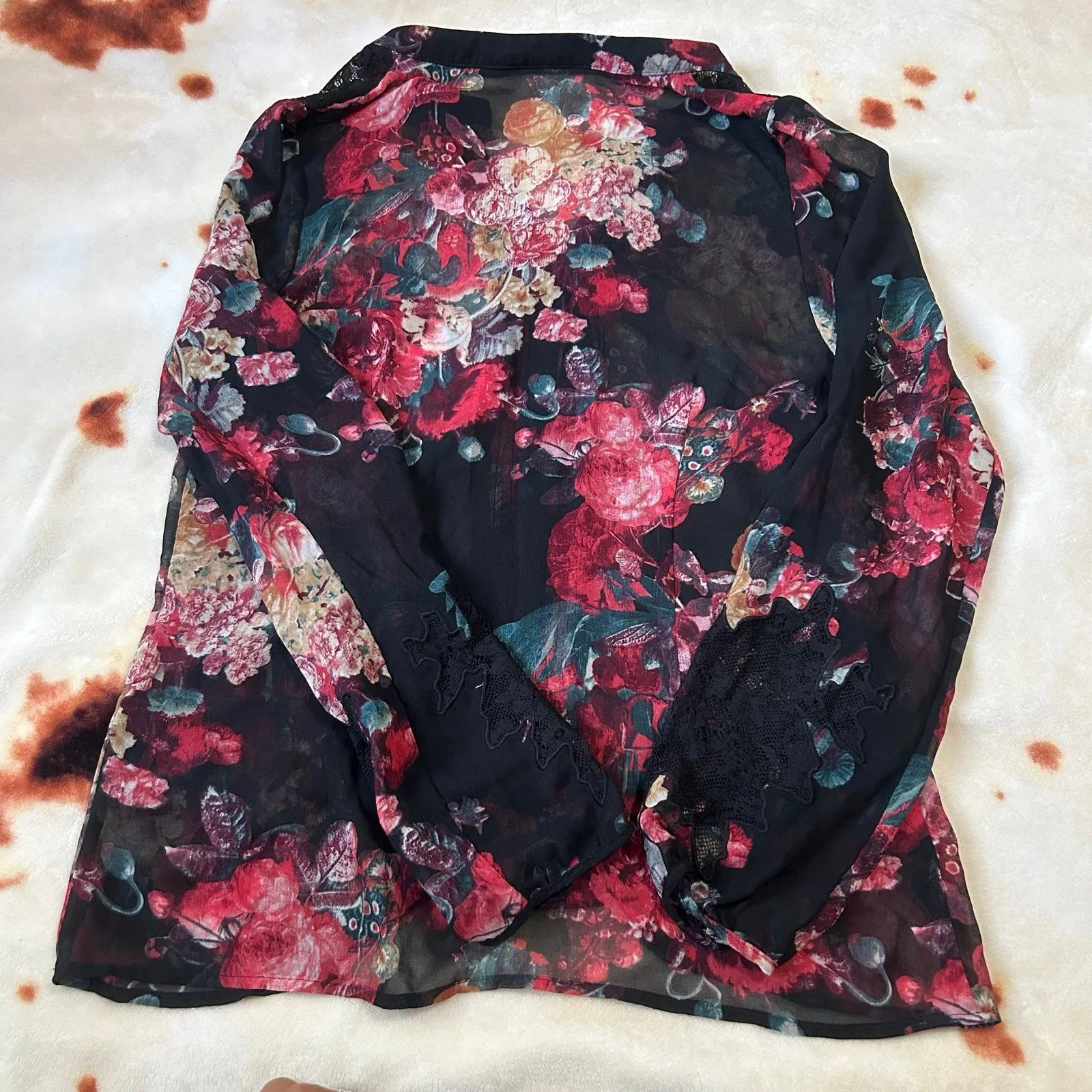 Black Floral Blouse - Image 12