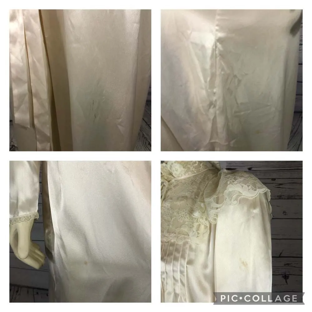 Vintage Victoria’s Secret gold label lace Victorian Edwardian robe size small - Image 10