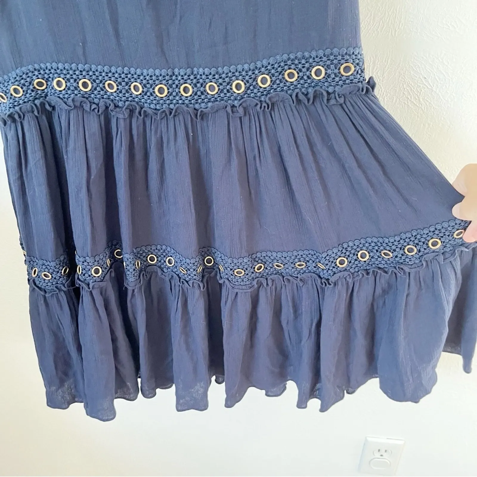 Misa Los Angeles Gabriella Grommet Midi Dress XS - Image 6