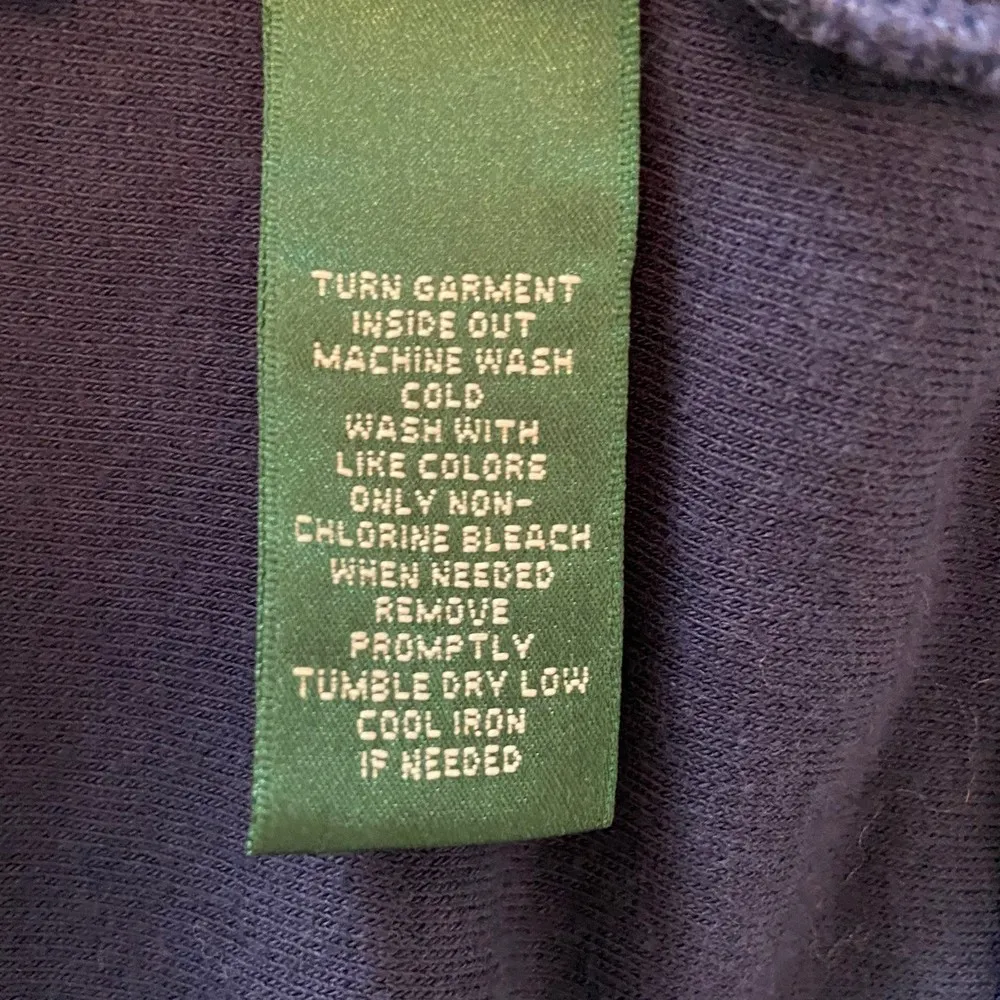 Ralph Lauren Blue Velour Velvet Sweater Hoodie Size XL NWT - Image 8