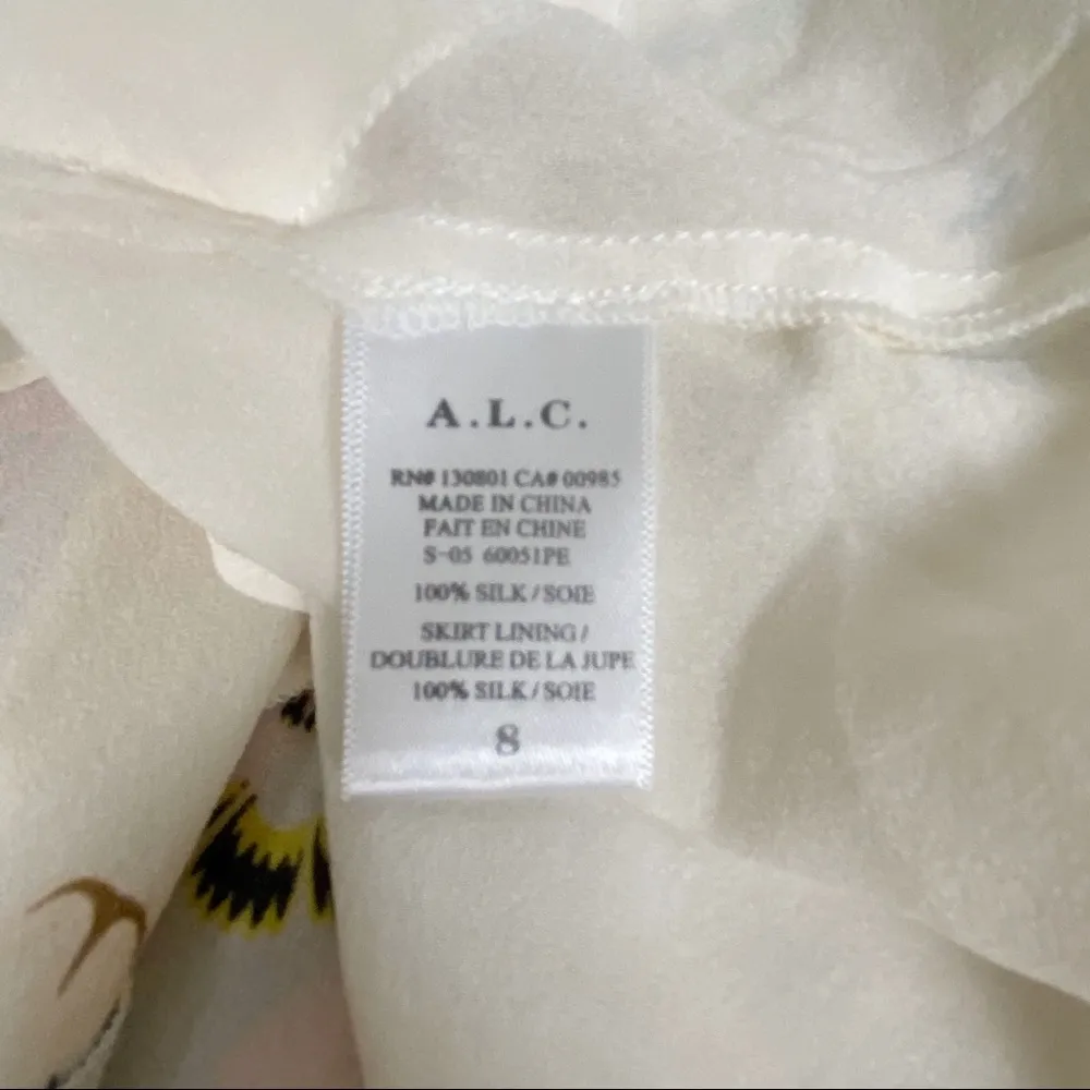 ALC iggy floral silk sleeveless belted dress - Image 10