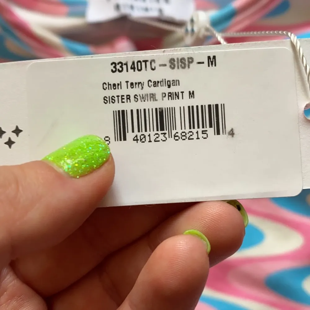 Cheri Terry Cardigan in Sister Swirl - Image 6