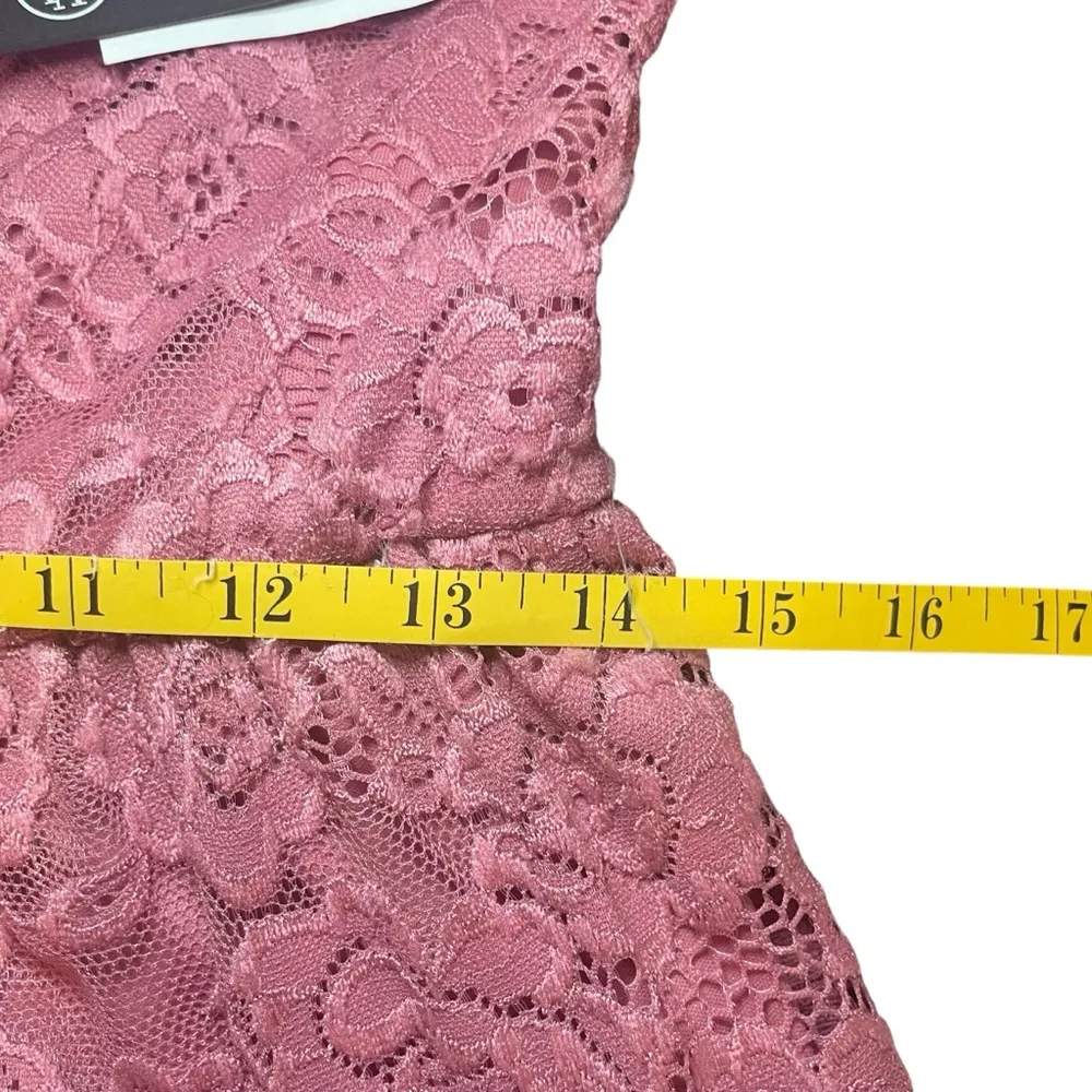 NWT As U Wish Rose Pink Floral Lace Halter Dress Medium Easter Wedding Guest - Image 11