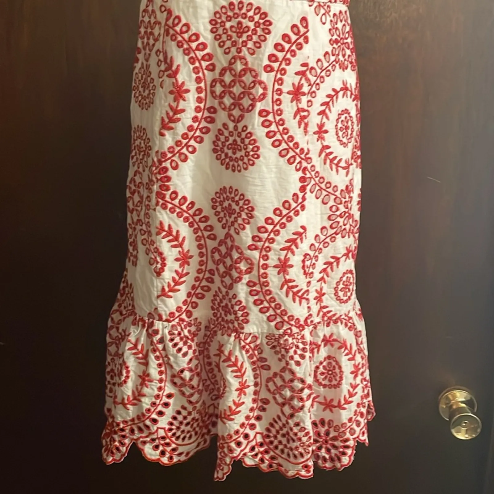 Sugarlips Red and White Midi Dress - Image 5